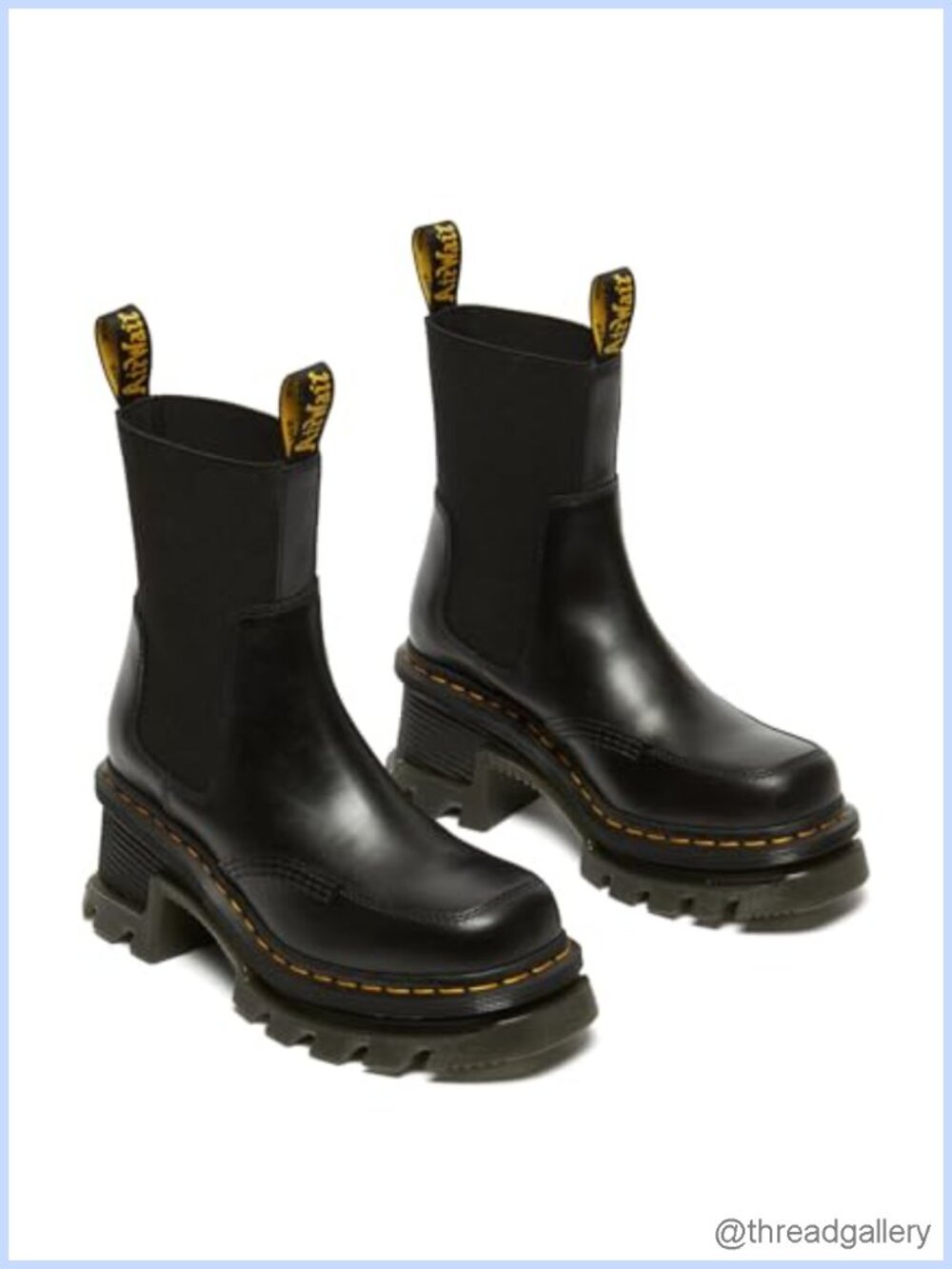 Dr. Martens Corran Chelsea Leather Ankle Boots Block Heel